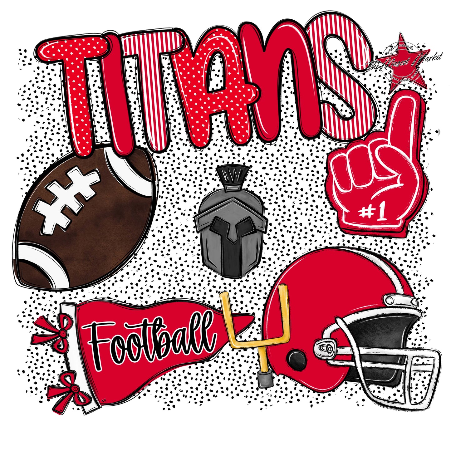Titans Football Spirit-Red
