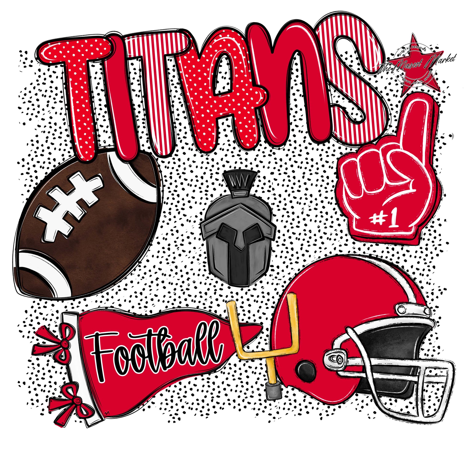 Titans Football Spirit-Red