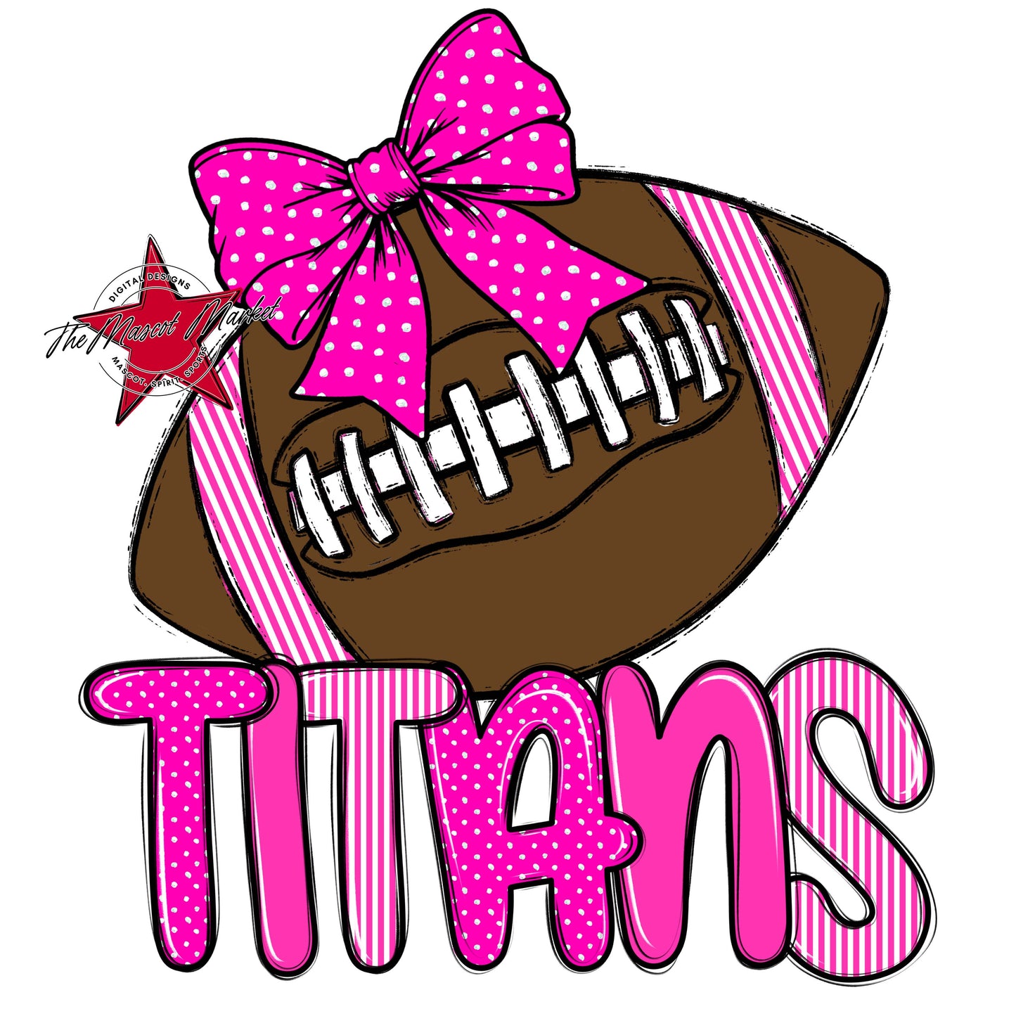 Titans Football Spirit Design-Pink