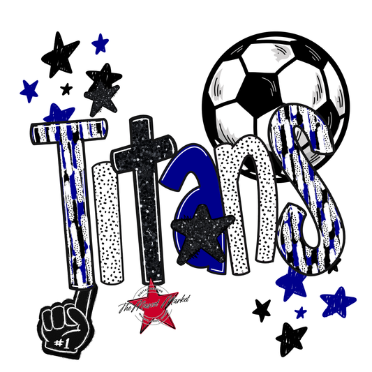 Titans Soccer Scrape-Blue