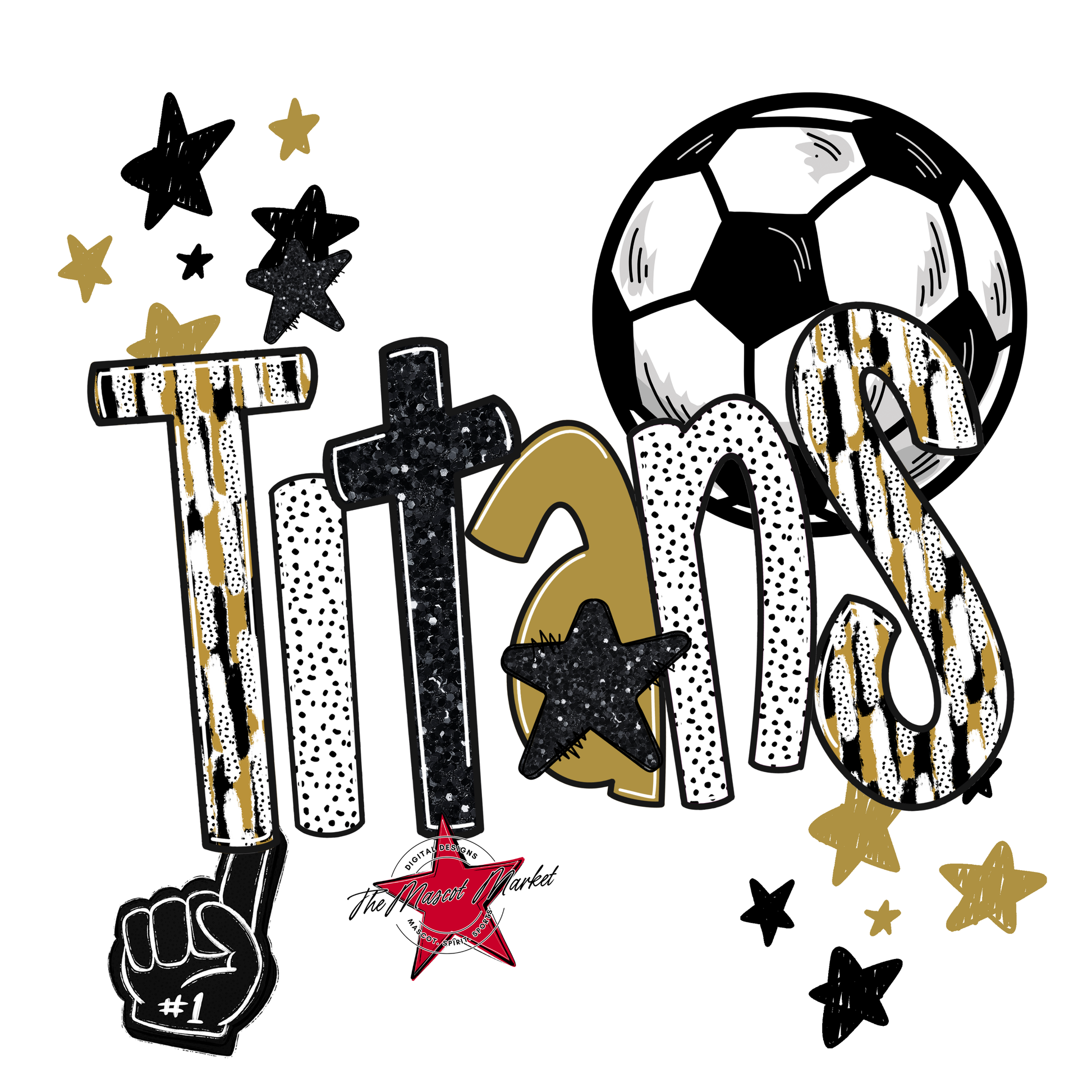 Titans Soccer Scrape-Gold