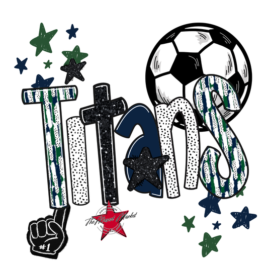Titans Soccer Scrape-Navy-Green