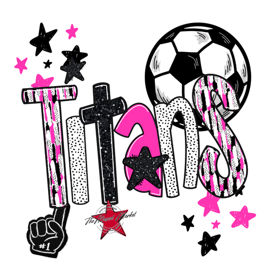 Titans Soccer Scrape-Pink