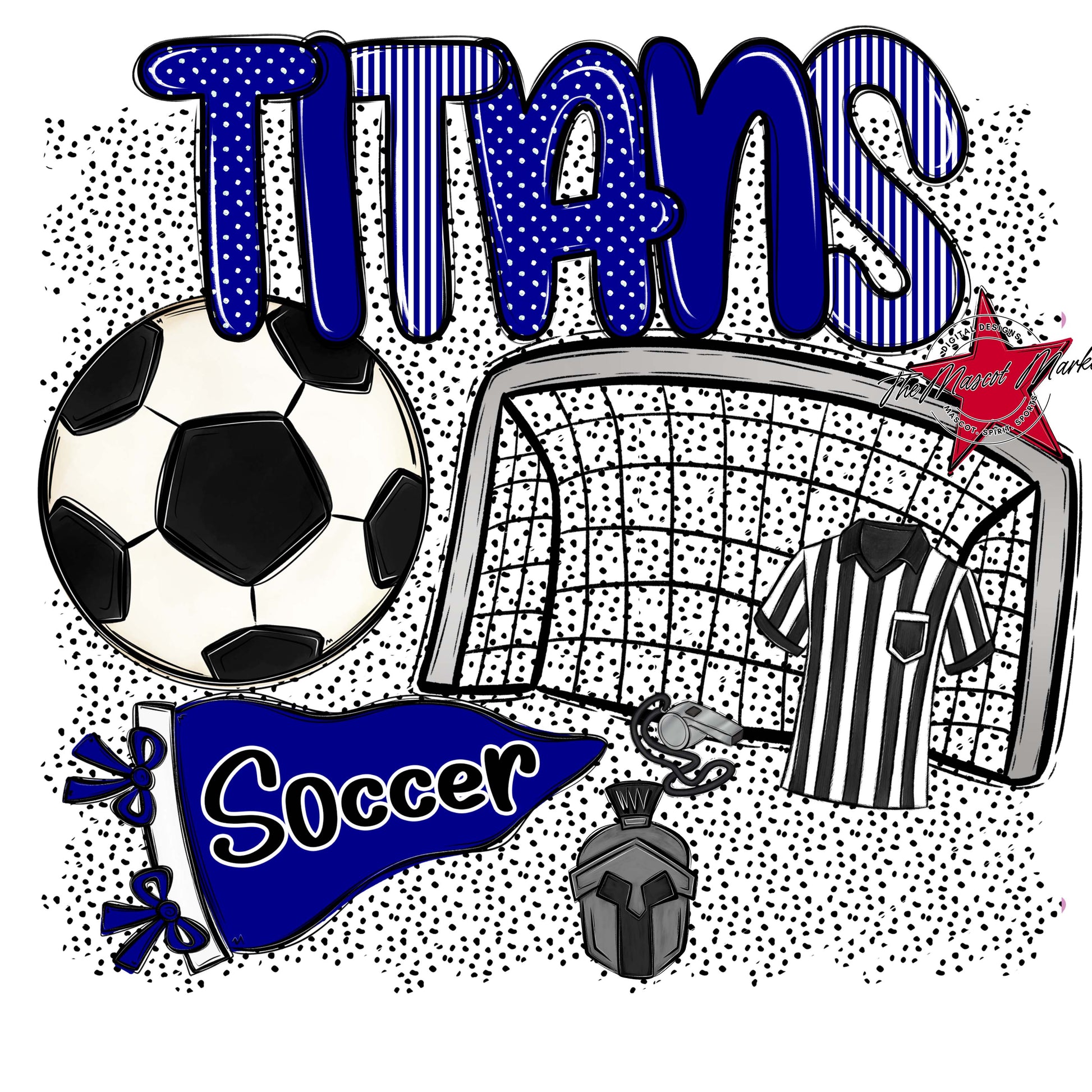 Titans Soccer Spirit-Blue