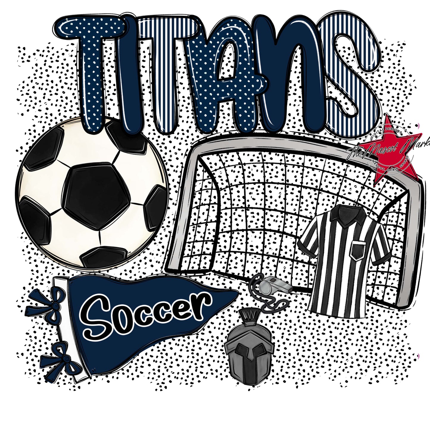 Titans Soccer Spirit-Navy