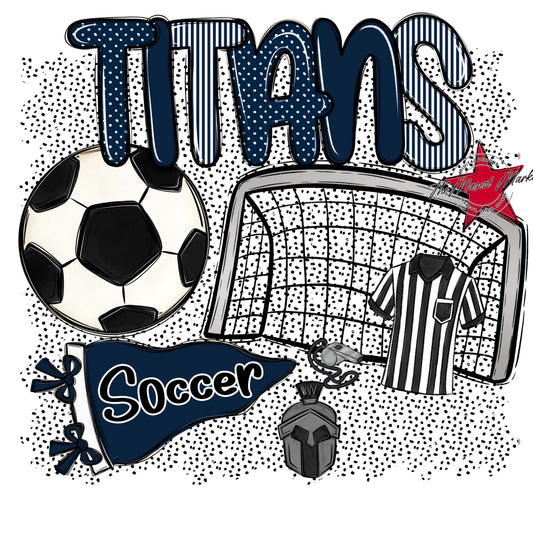 Titans Soccer Spirit-Navy