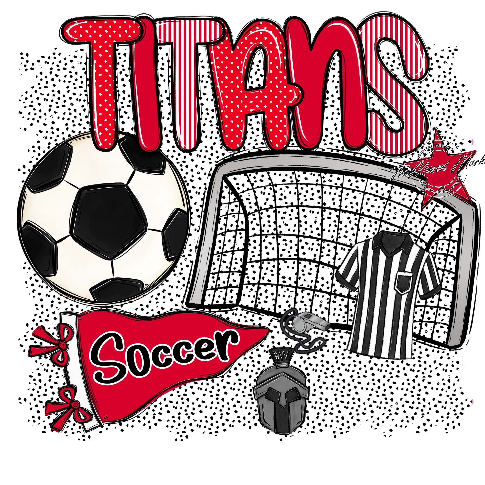 Titans Soccer Spirit-Red