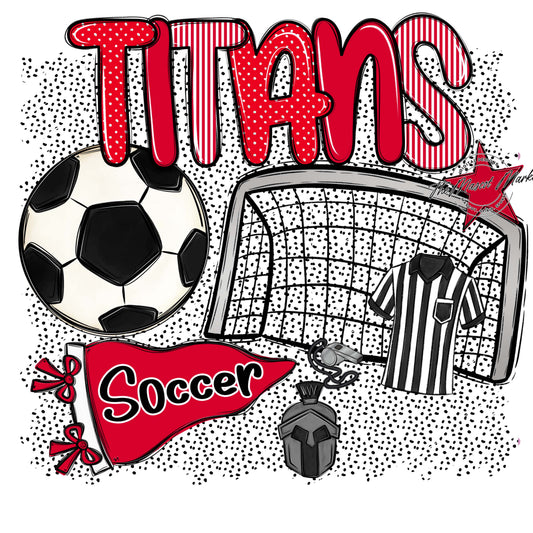 Titans Soccer Spirit-Red