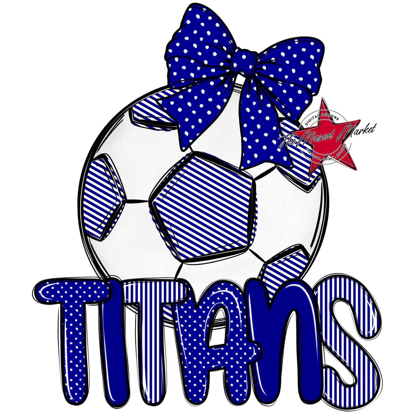 Titans Soccer Spirit Design-Blue
