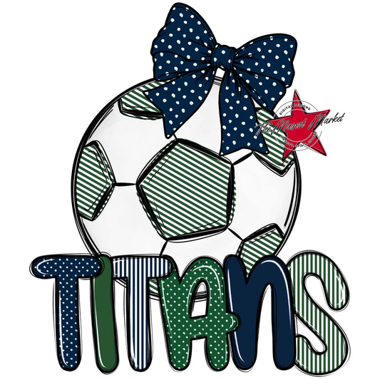 Titans Soccer Spirit Design-Navy & Green