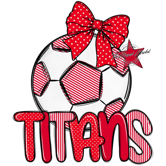Titans Soccer Spirit Design-Red