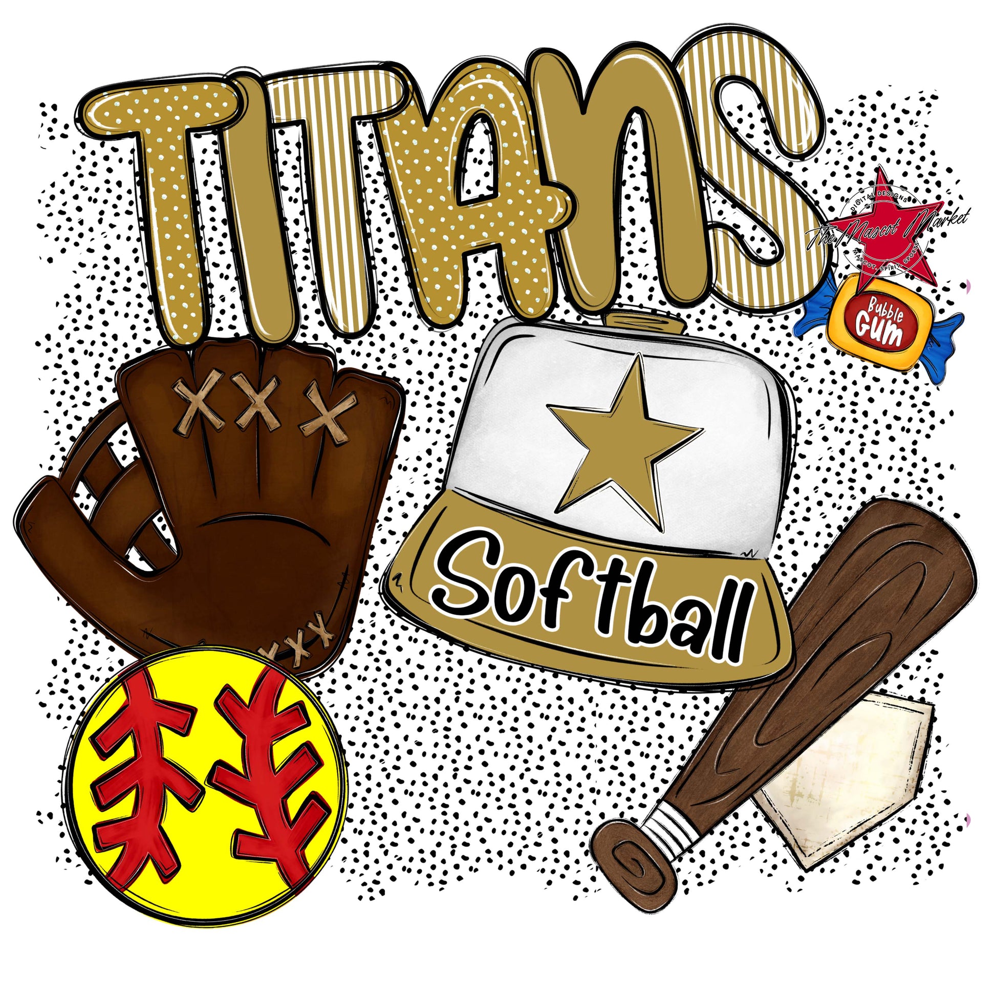 Titans Softball Spirit-Gold