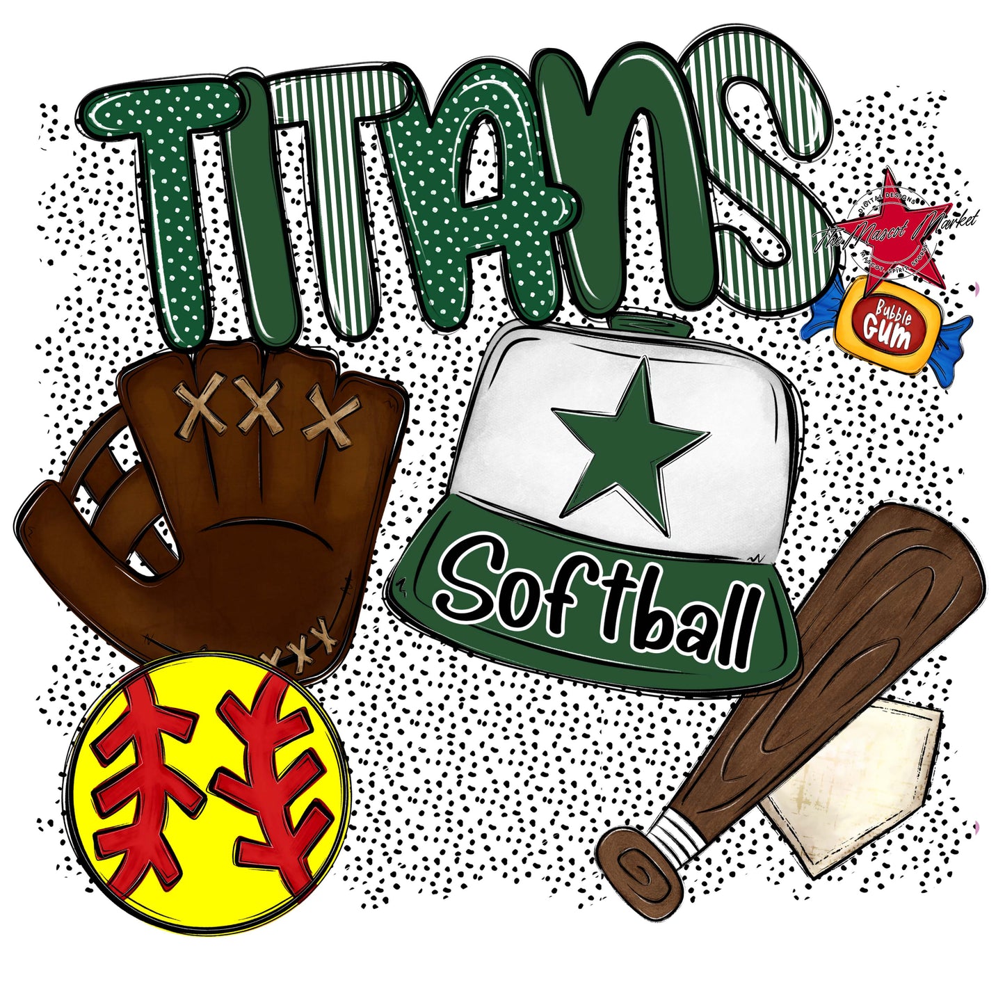 Titans Softball Spirit-Green