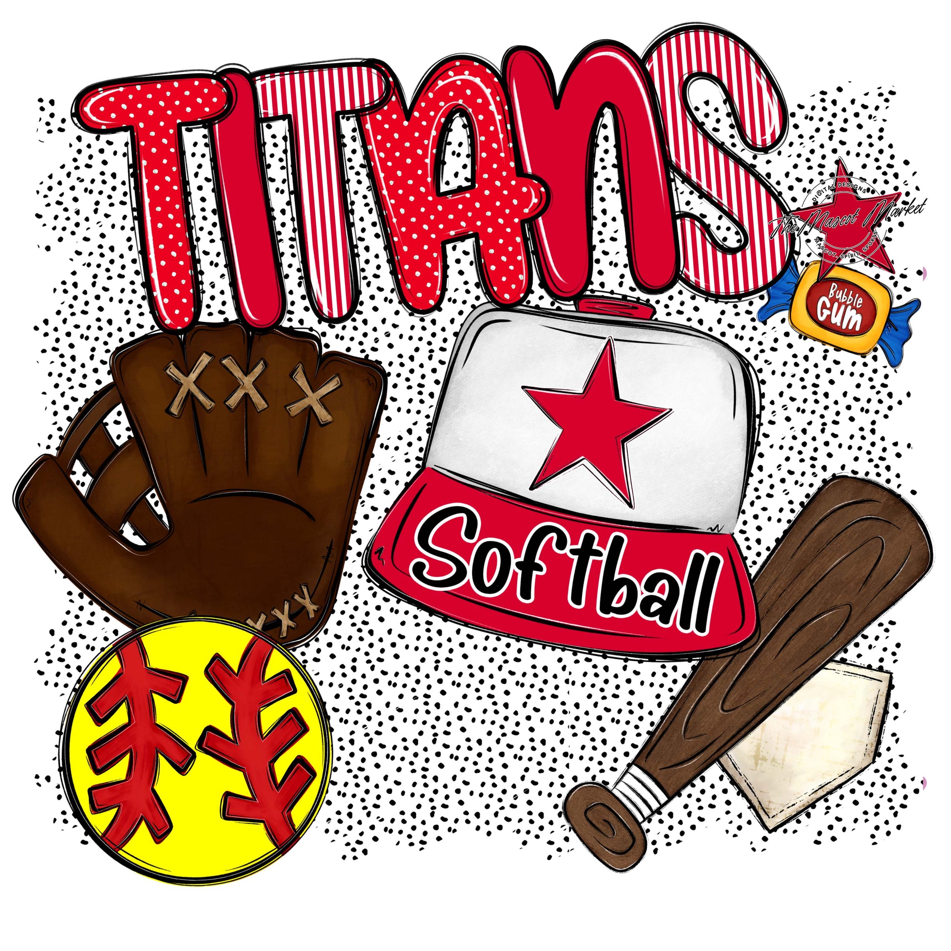 Titans Softball Spirit-Red
