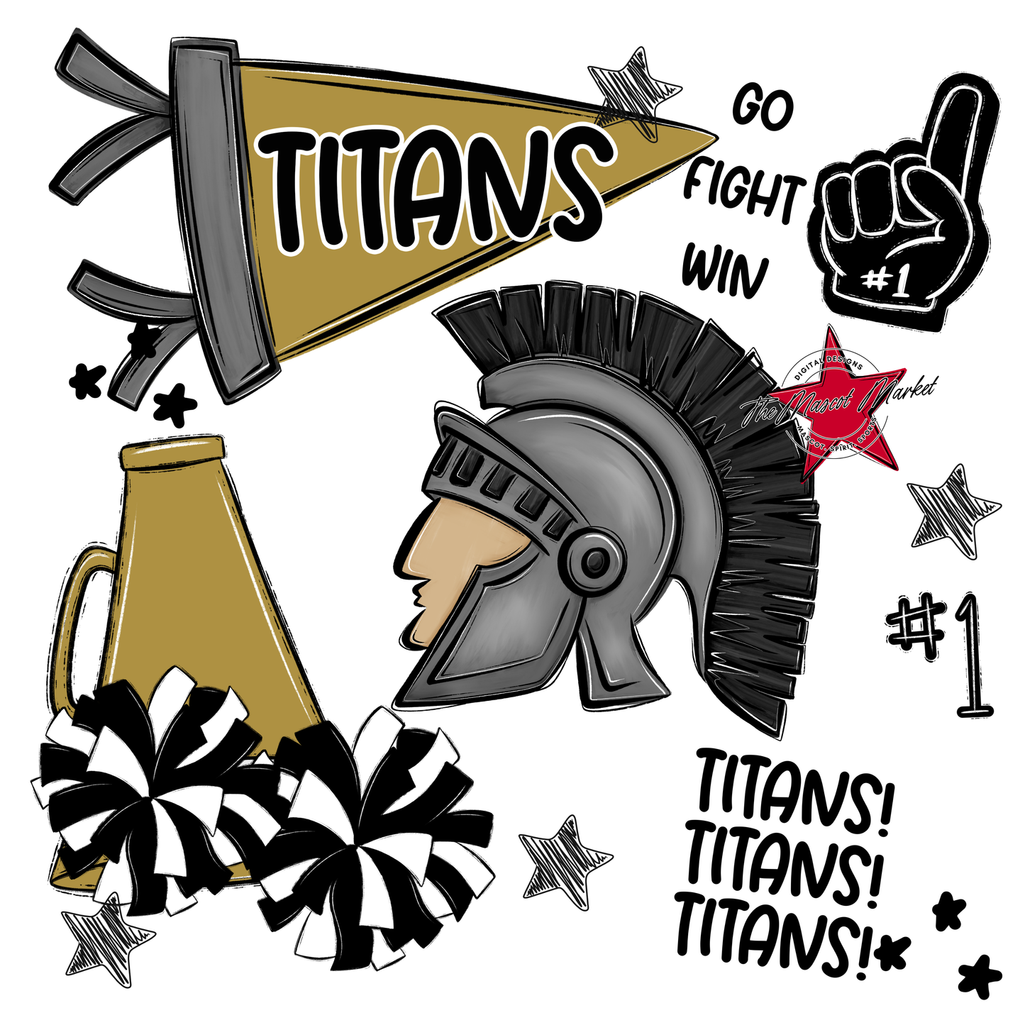 Titans Spirit Design-Gold