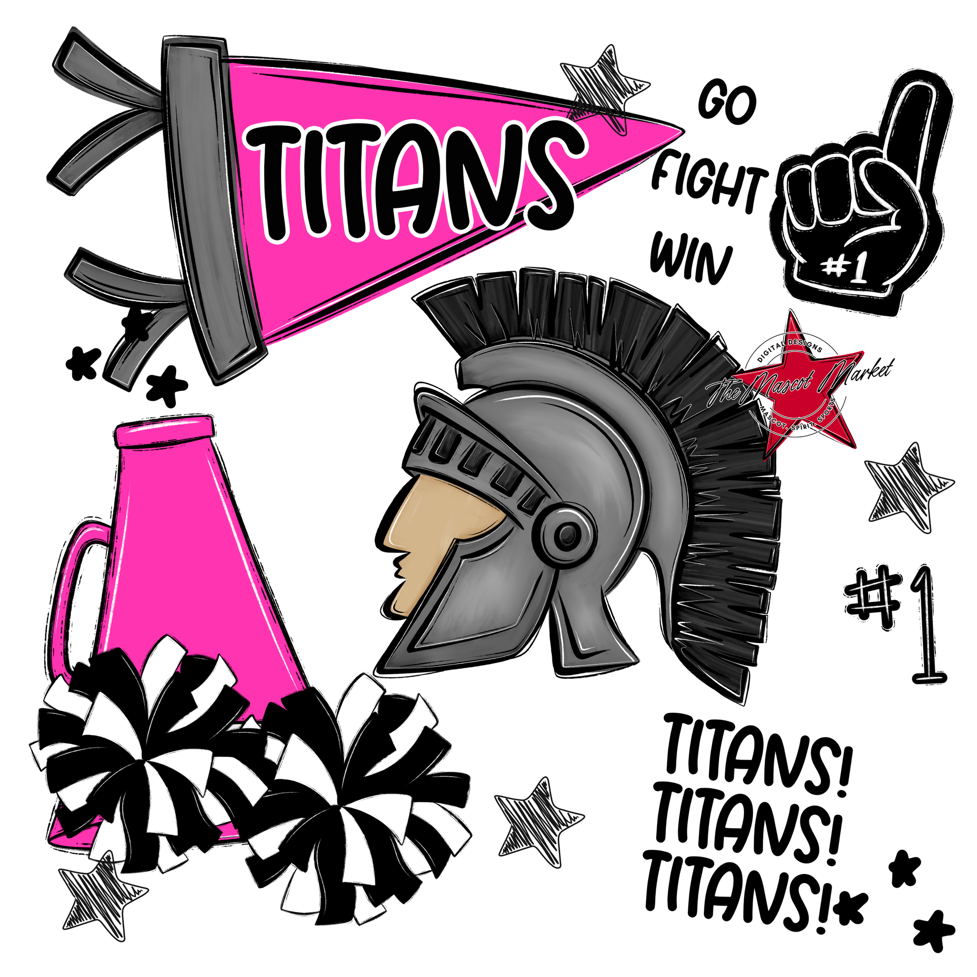 Titans Spirit Design-Pink