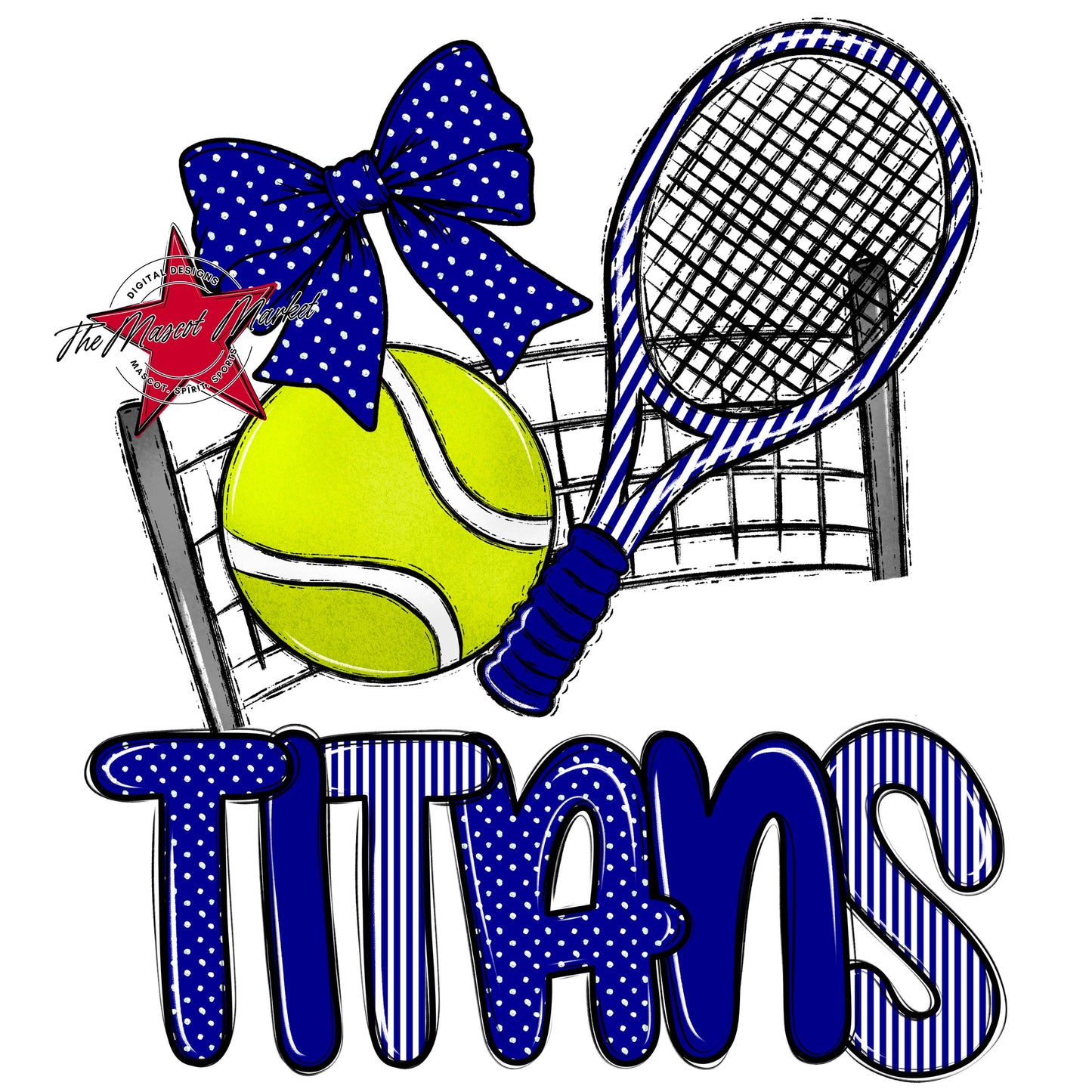 Titans Tennis Spirit Design-Blue
