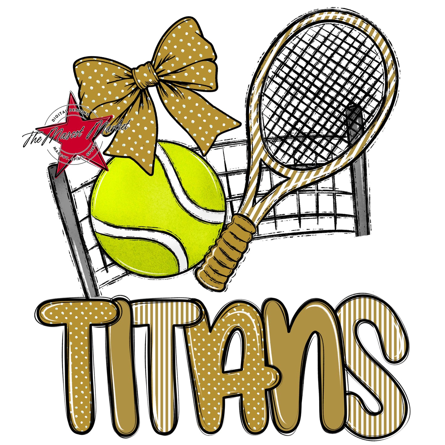 Titans Tennis Spirit Design-Gold
