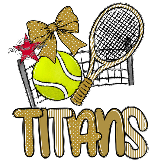 Titans Tennis Spirit Design-Gold