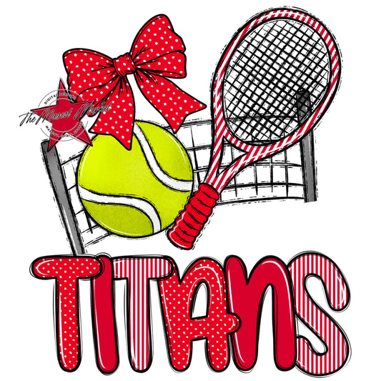 Titans Tennis Spirit Design-Red