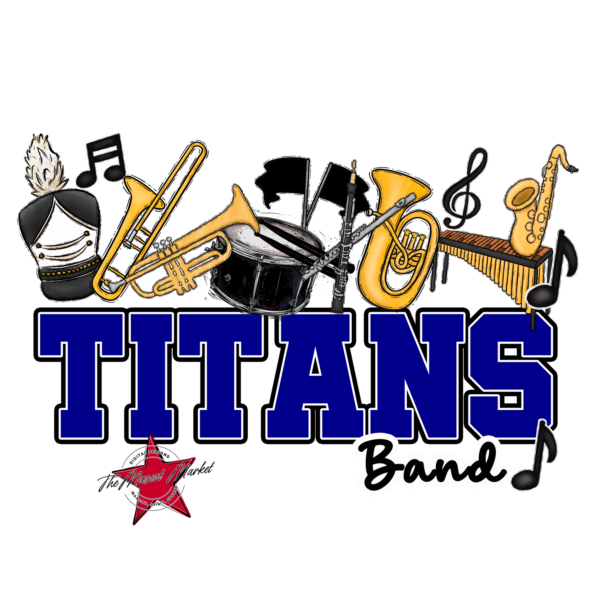 Titans Varsity Band-Blue