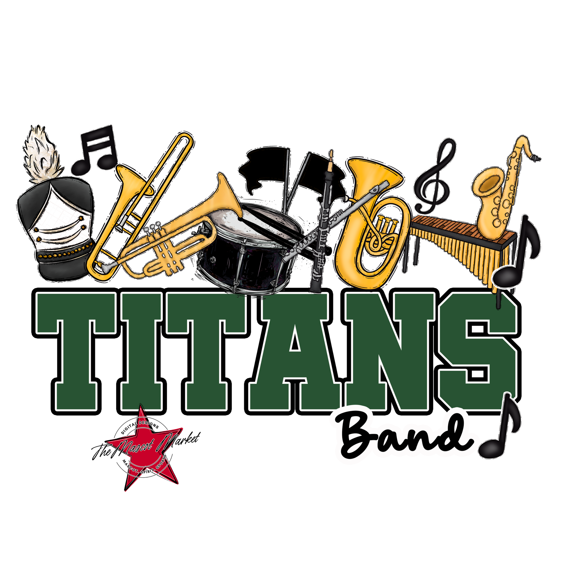 Titans Varsity Band-Green