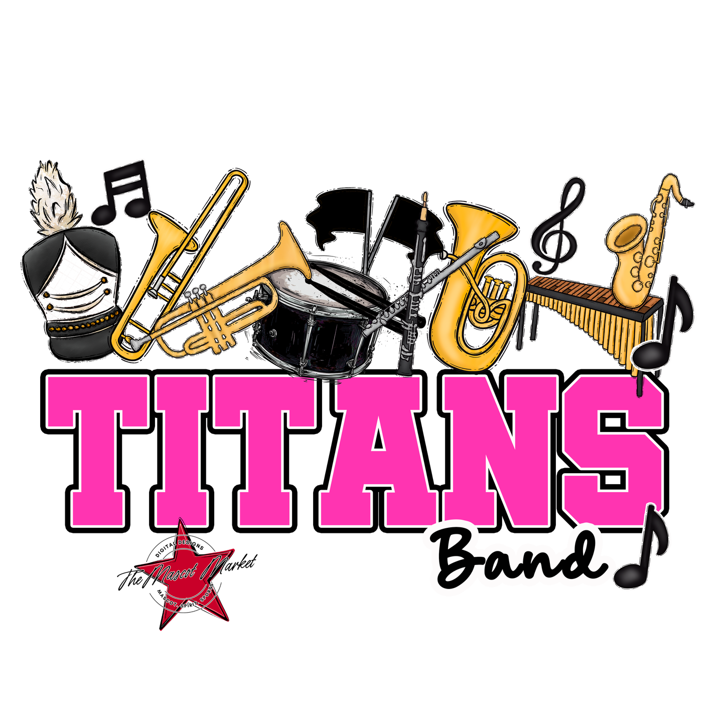 Titans Varsity Band-Pink
