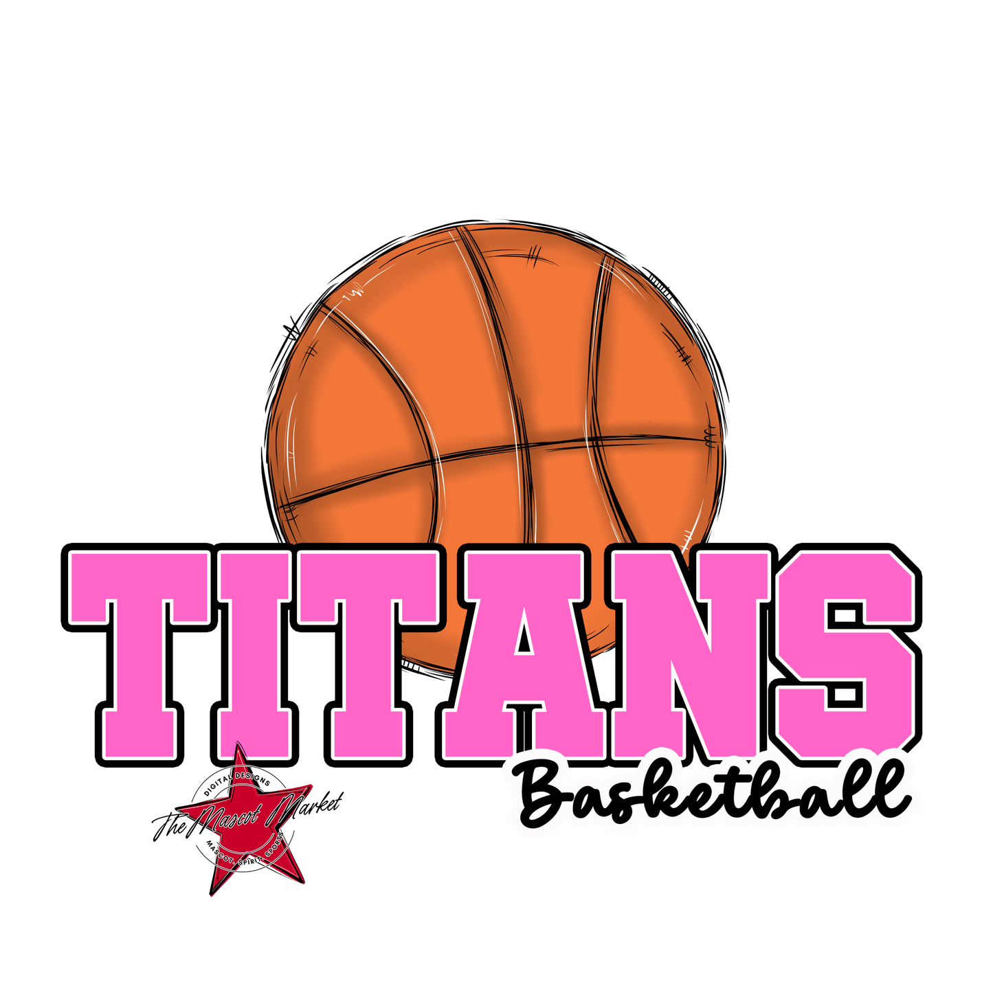 Titans Varsity Basketball-Baby Pink