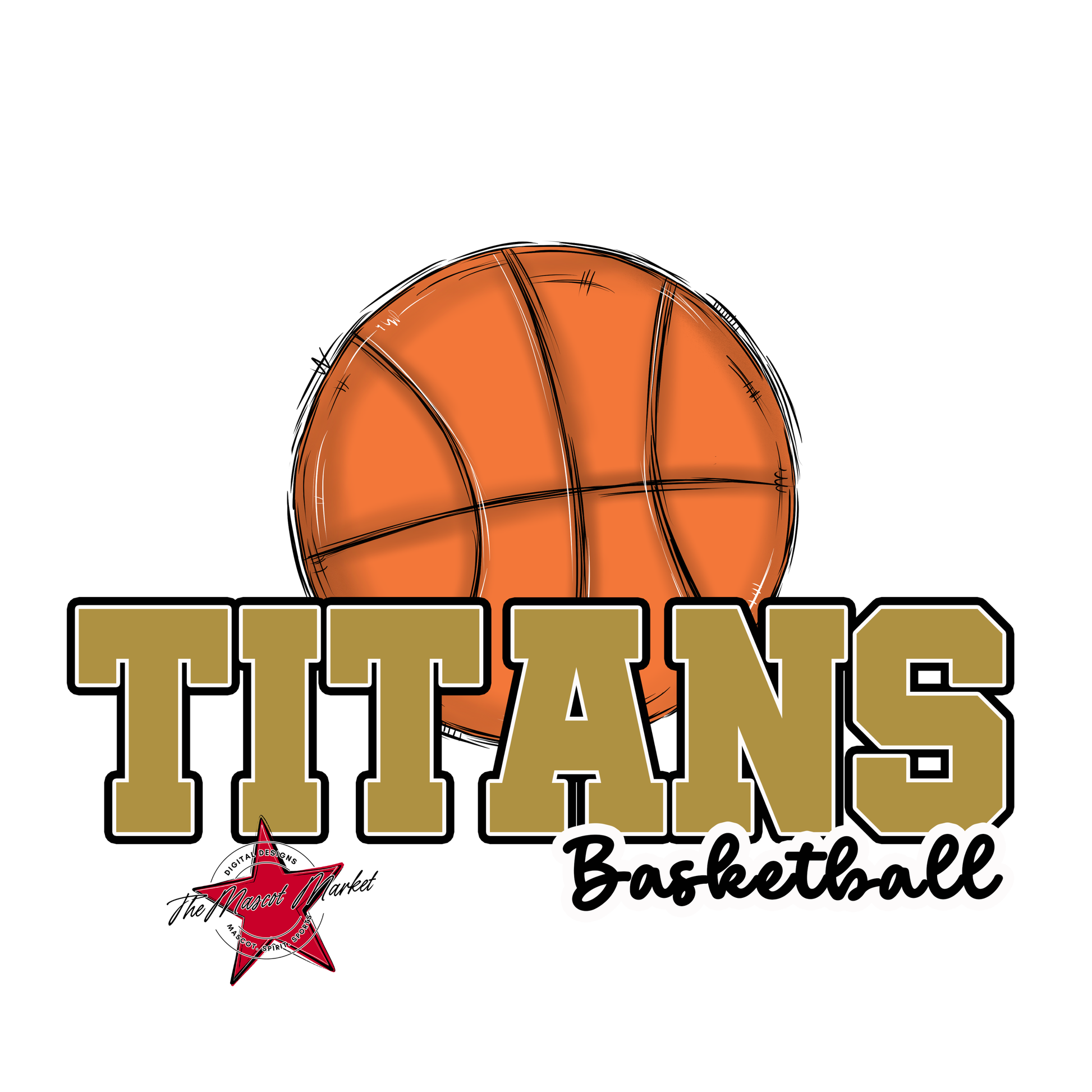 Titans Varsity Basketball-Gold
