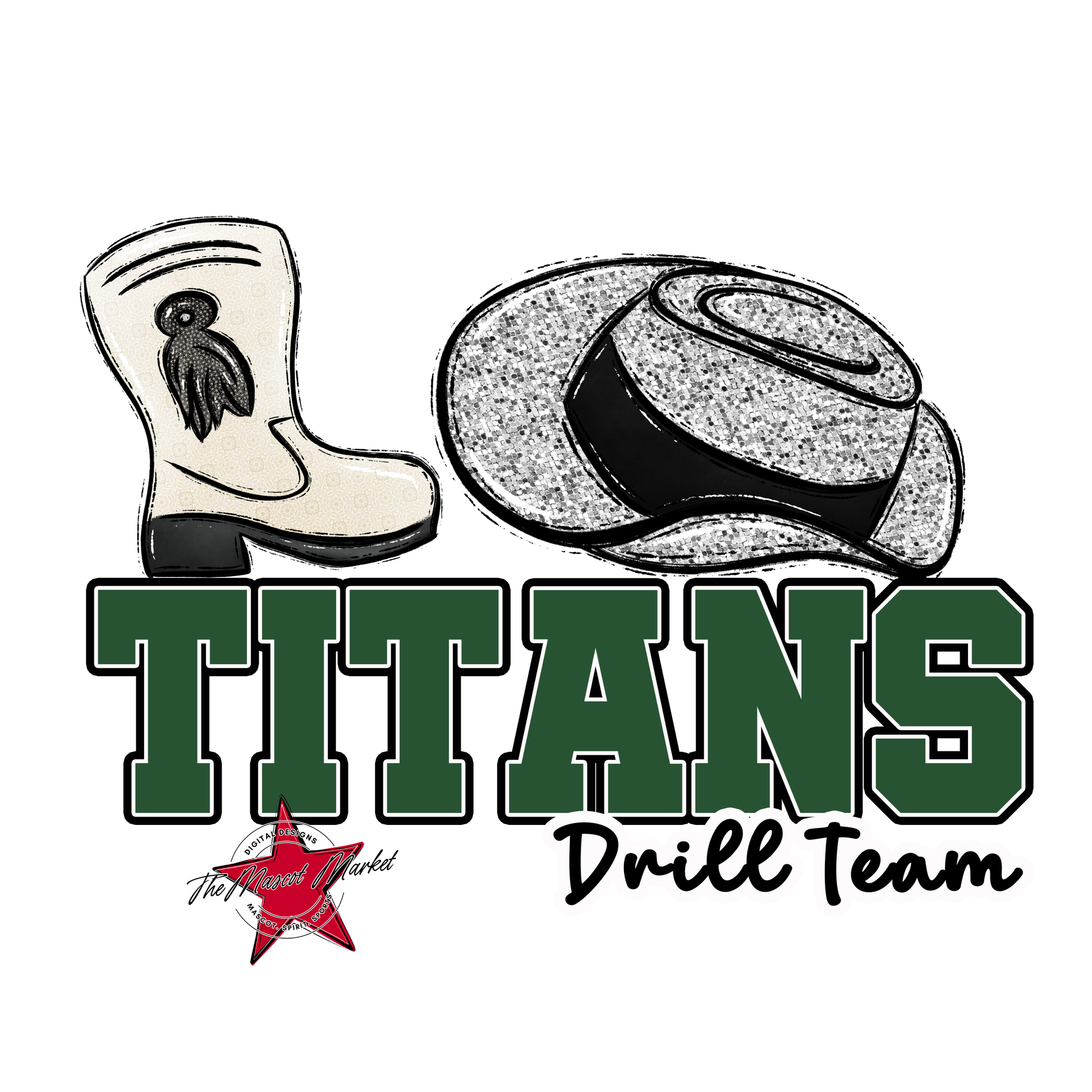 Titans Varsity Drillteam-Green