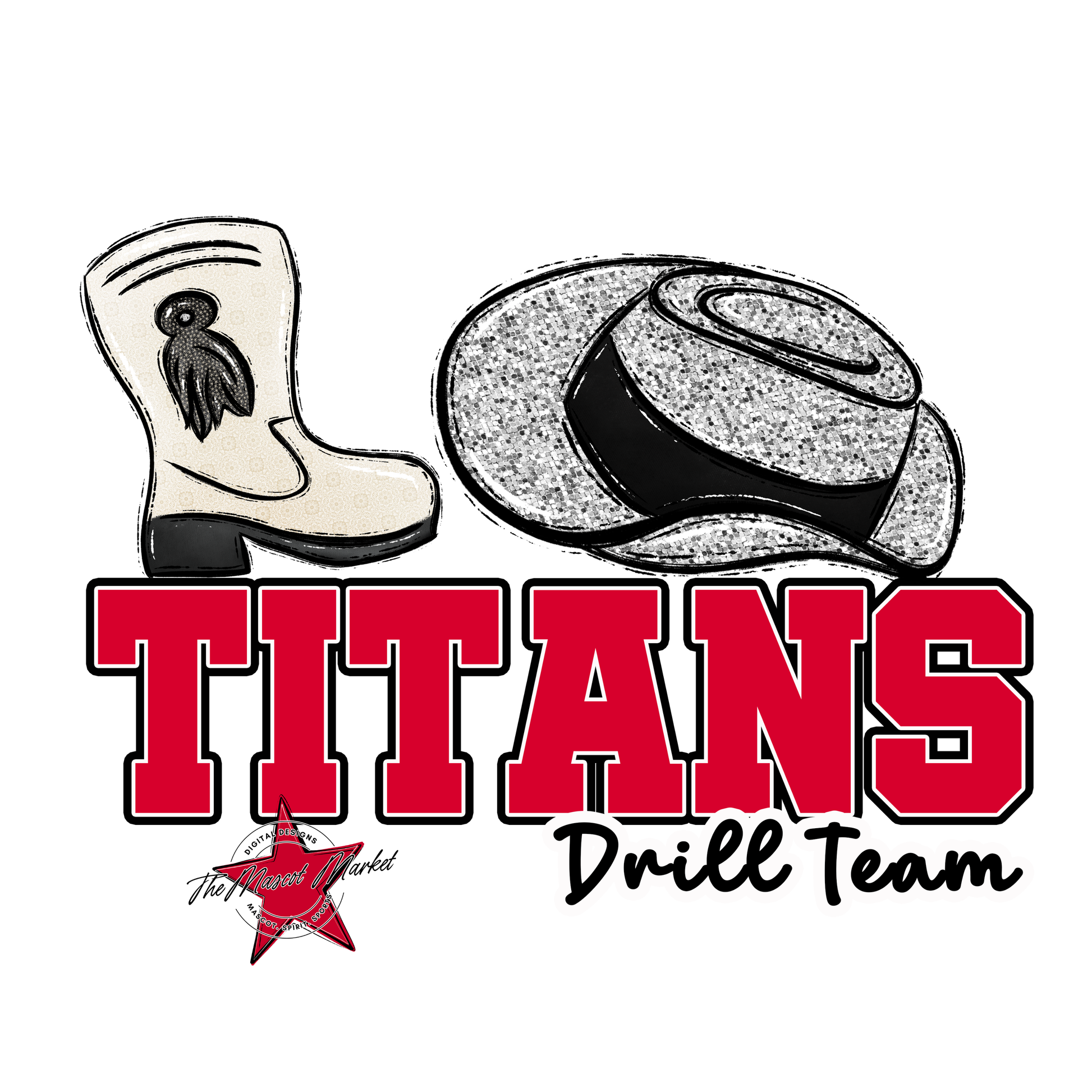 Titans Varsity Drillteam-Red