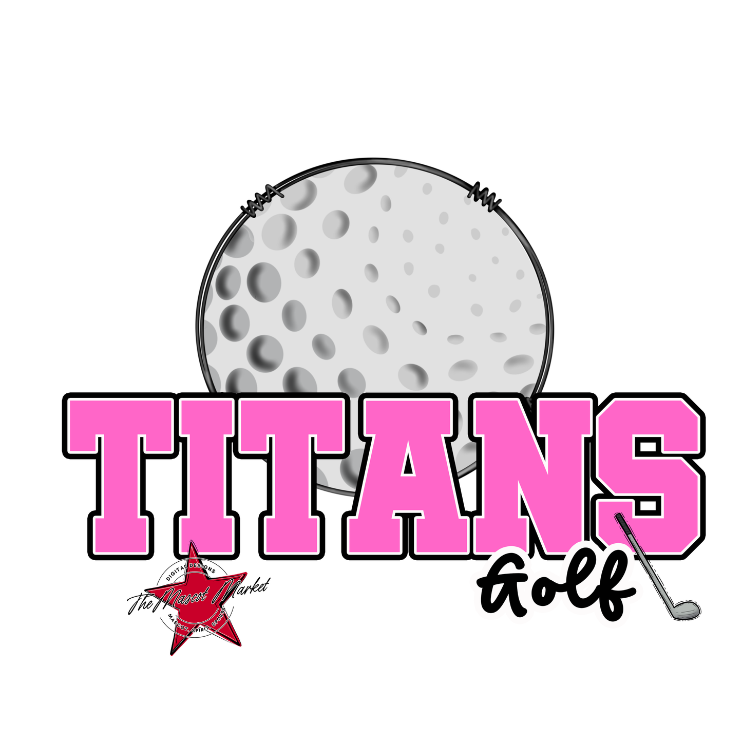 Titans Varsity Golf-Baby Pink