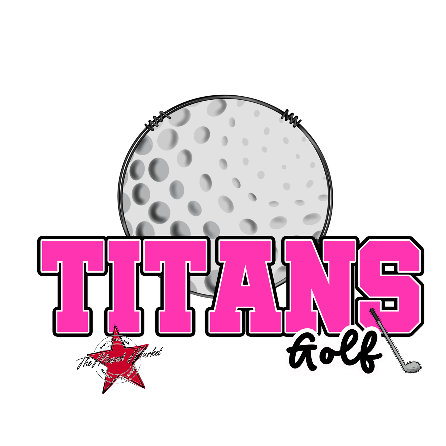 Titans Varsity Golf-Pink