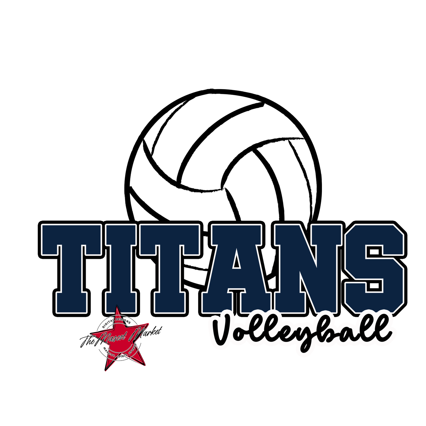 Titans Varsity Volleyball-Navy
