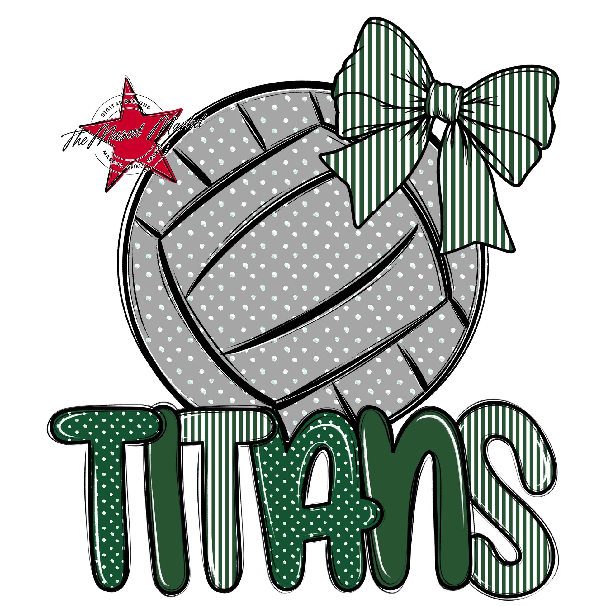 Titans Volleyball Spirit Design-Green