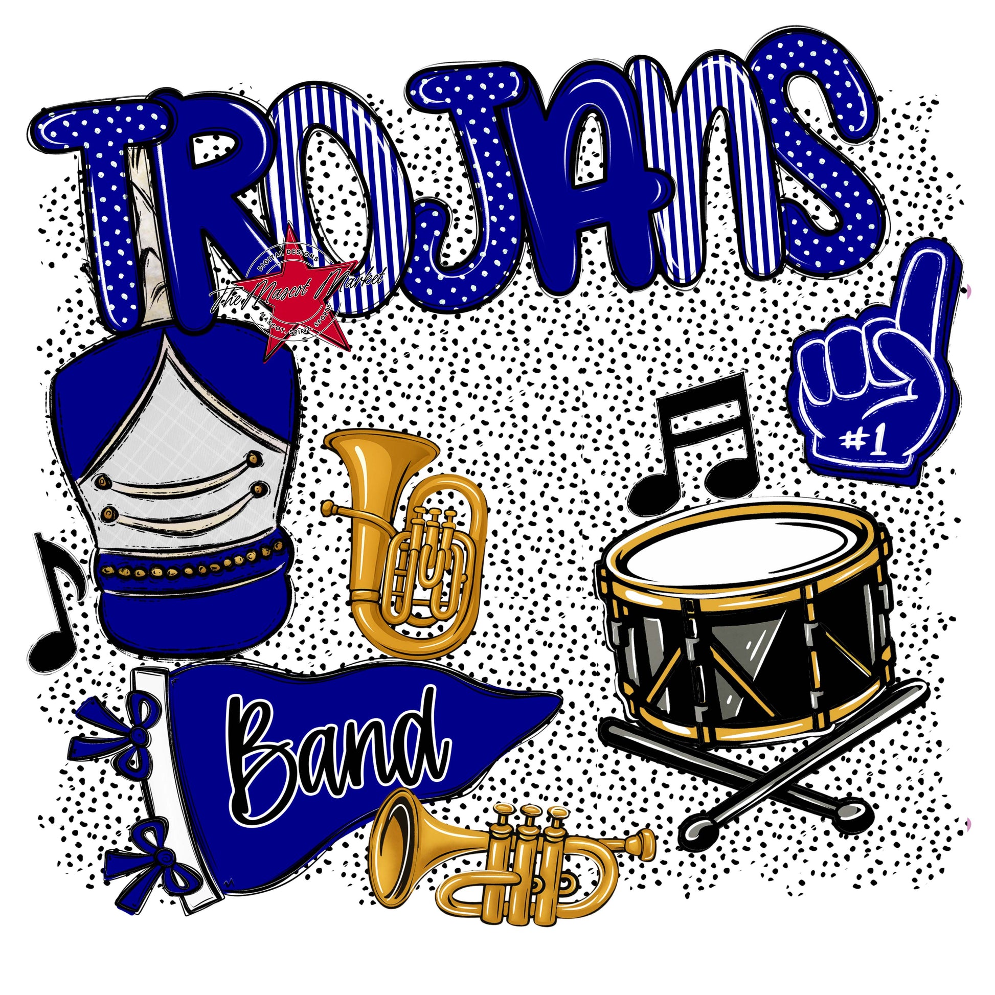 Trojans Band Spirit-Blue