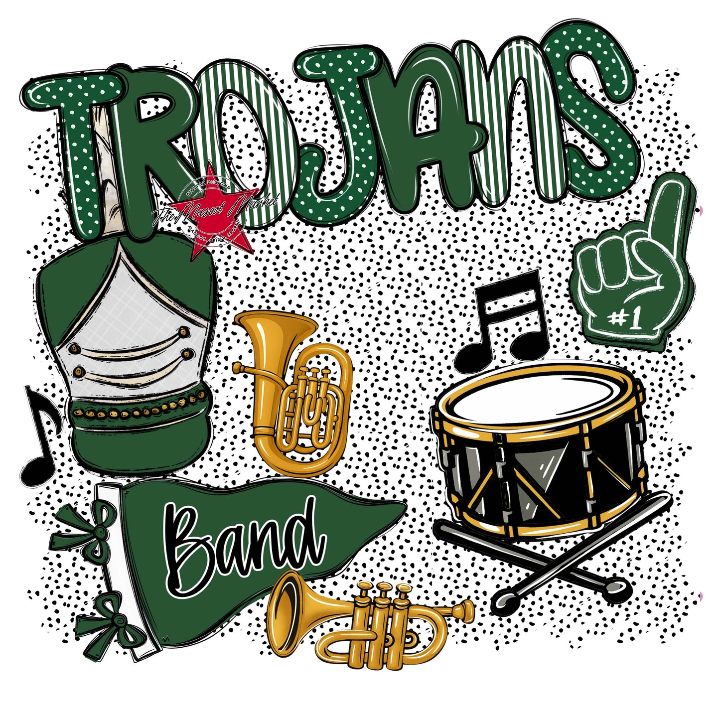 Trojans Band Spirit-Green