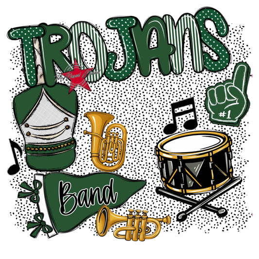 Trojans Band Spirit-Green