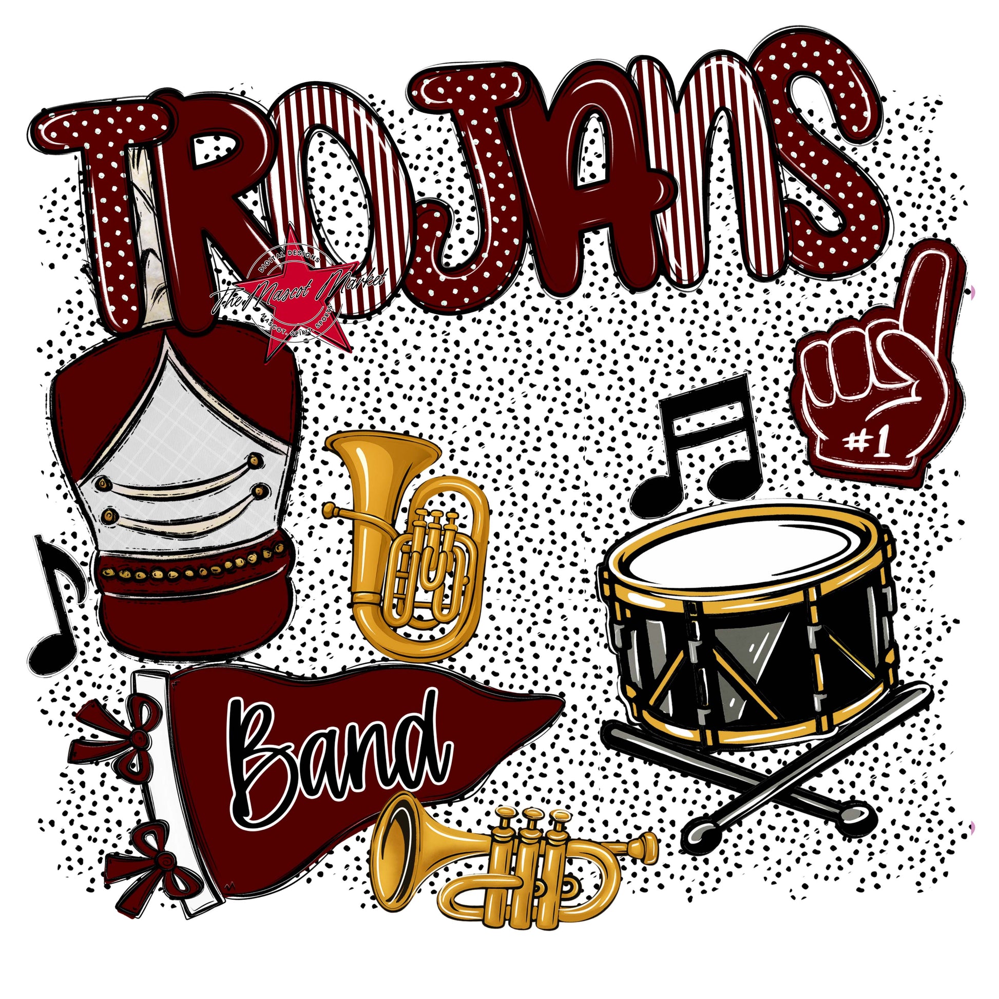 Trojans Band Spirit-Maroon