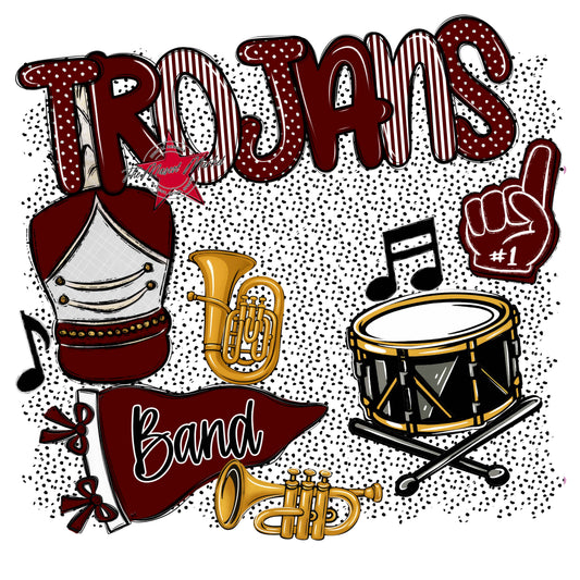 Trojans Band Spirit-Maroon