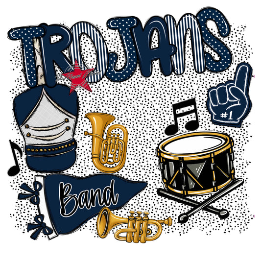 Trojans Band Spirit-Navy