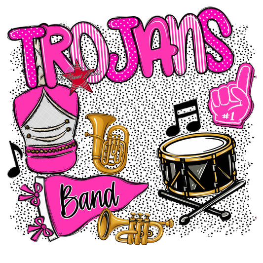 Trojans Band Spirit-Pink
