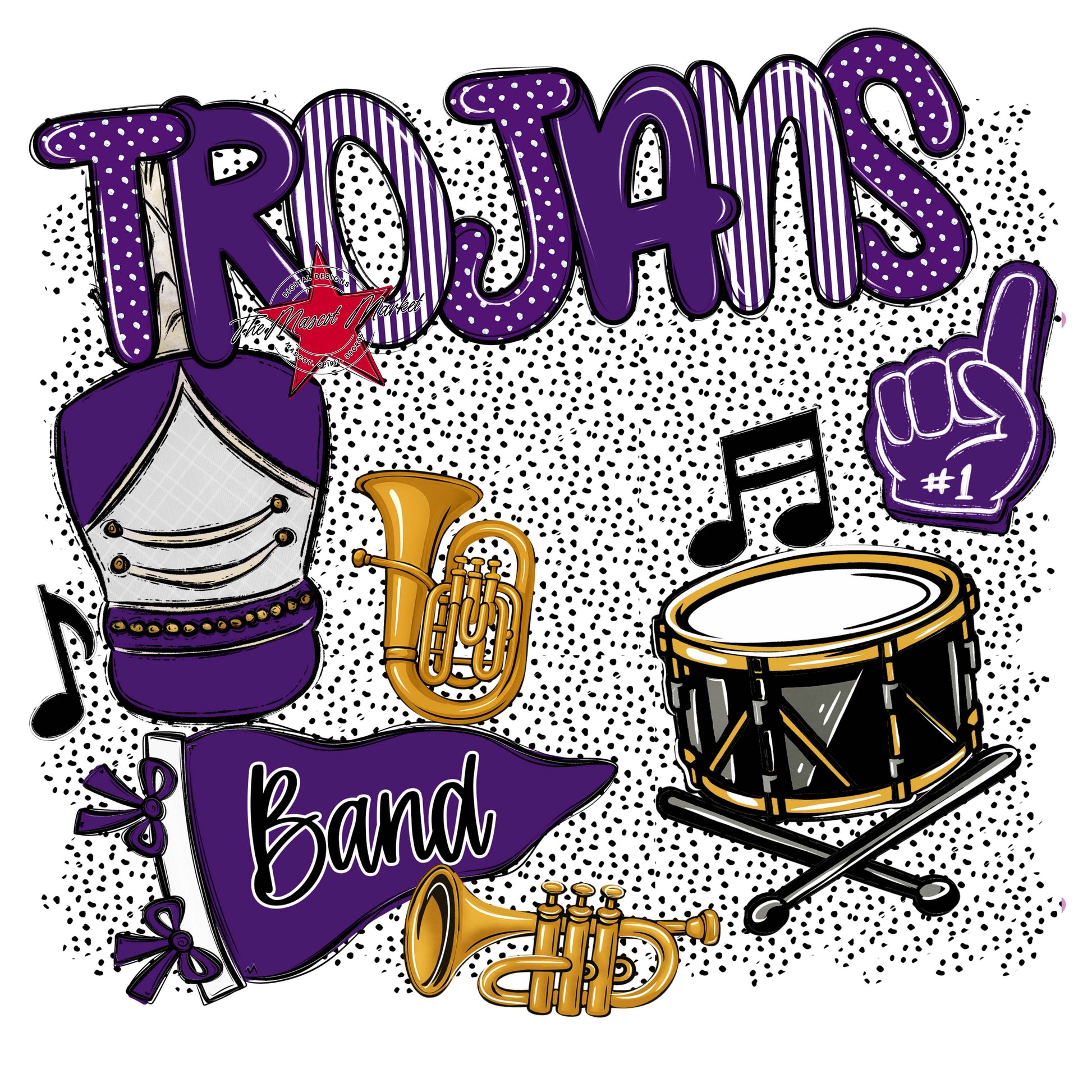 Trojans Band Spirit-Purple