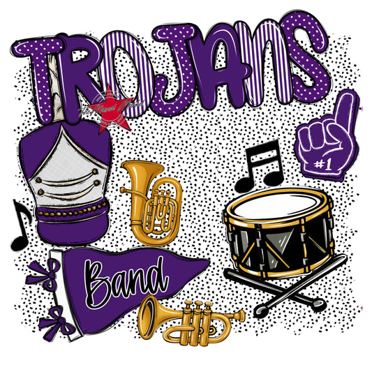 Trojans Band Spirit-Purple