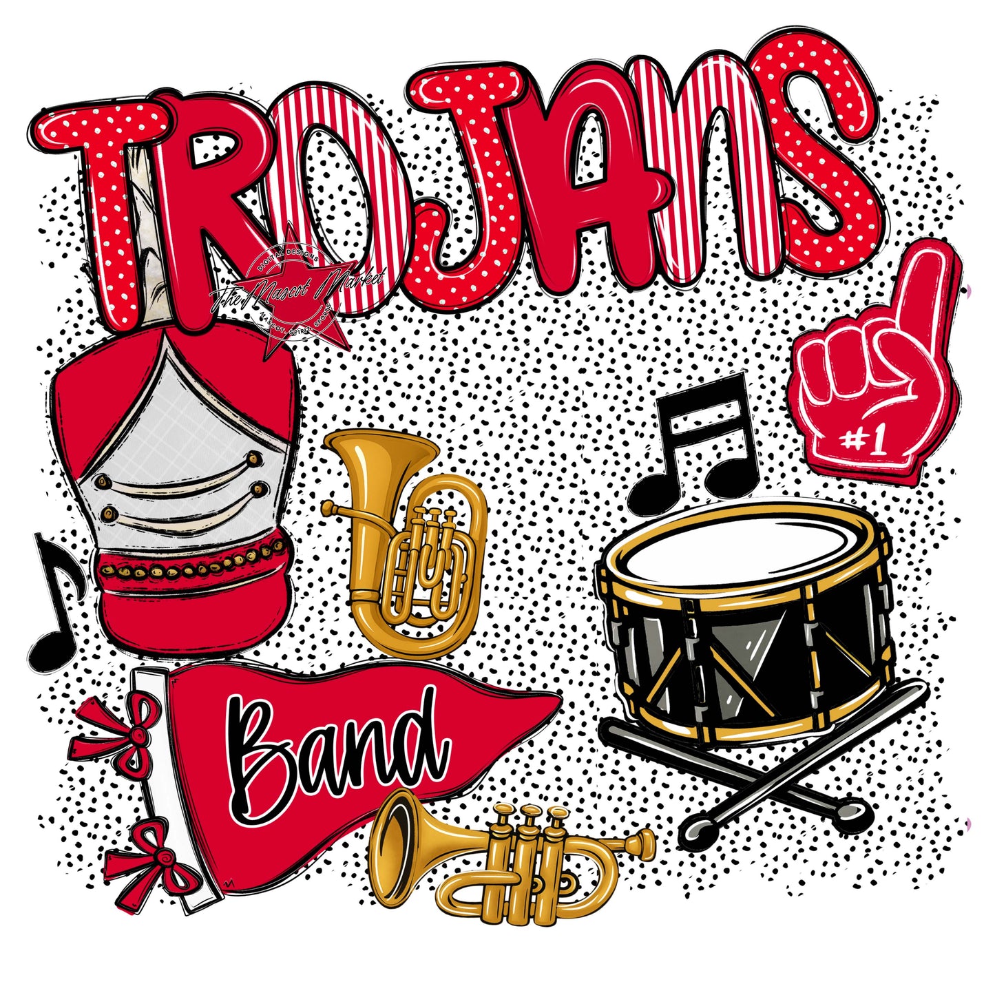 Trojans Band Spirit-Red