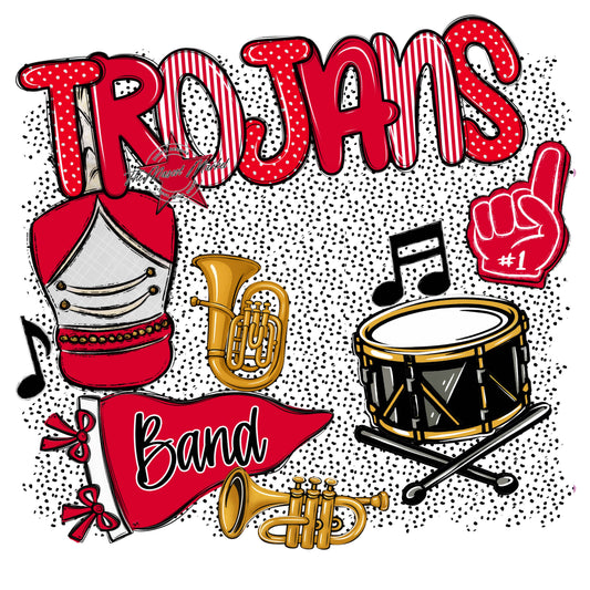 Trojans Band Spirit-Red