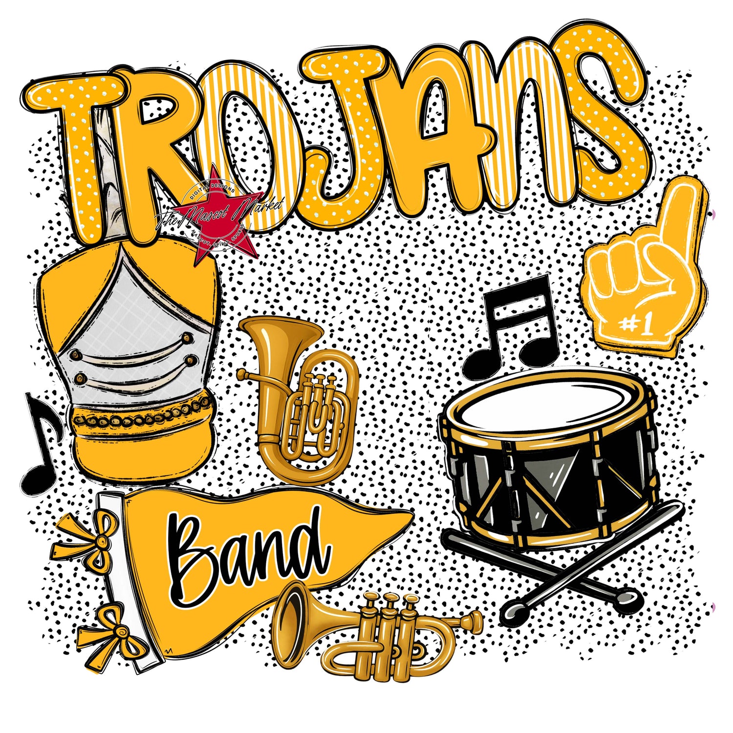 Trojans Band Spirit-Yellow