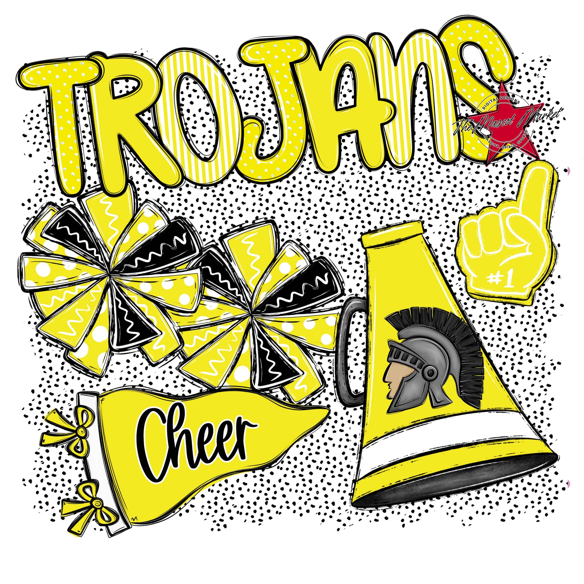 Trojans Cheer Spirit-Bright Yellow