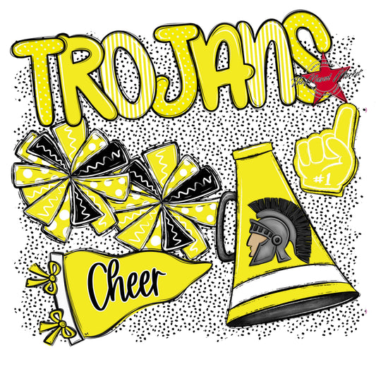 Trojans Cheer Spirit-Bright Yellow