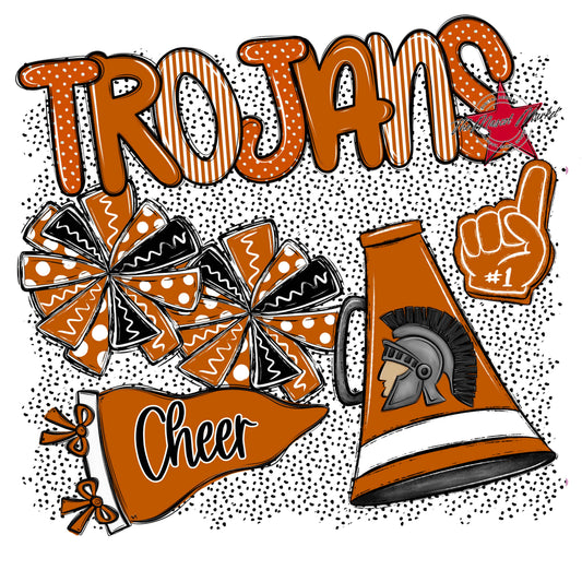 Trojans Cheer Spirit-Burnt Orange